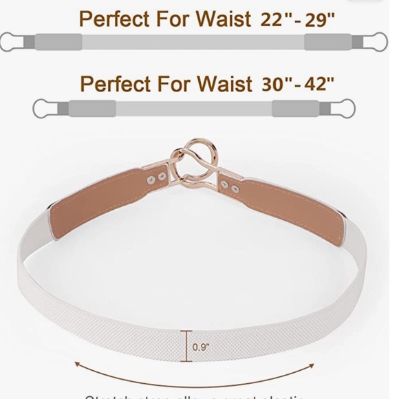 Women Skinny Belt for Dresses Retro Stretch Ladies Waist Belt Plus Size Set of 4 main image 5